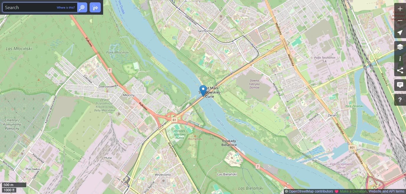 Most Marii Sklodowskiej-Curie w Warszawie: parametry, historia i rola w ukladzie miasta